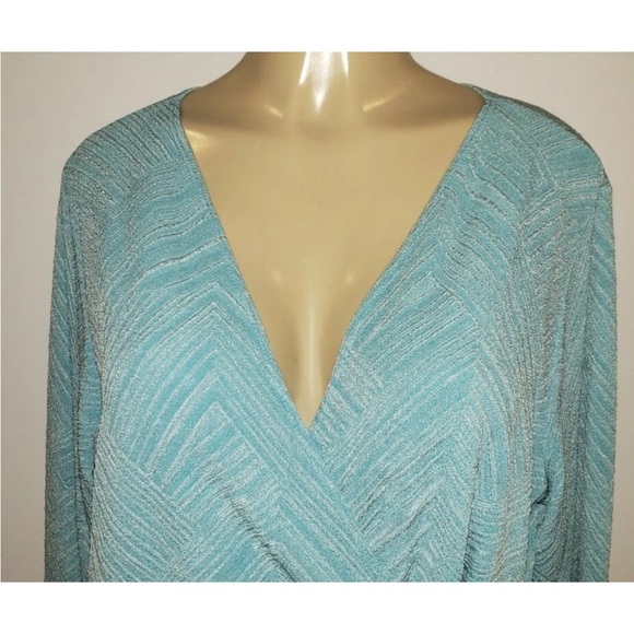 Citiknits Bluewrap Blouse Size 1X - Picture 2 of 6